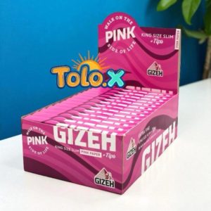 Gizeh king size pink + tips 26 pcs