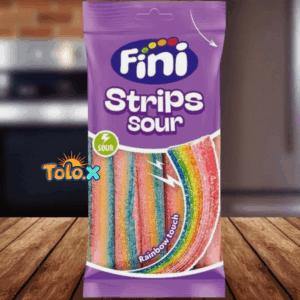 Fini strips sours rainbow 90g (12 pcs)