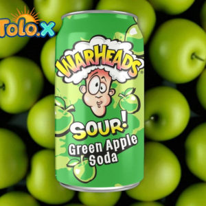 Warheads sour green apple 355ml